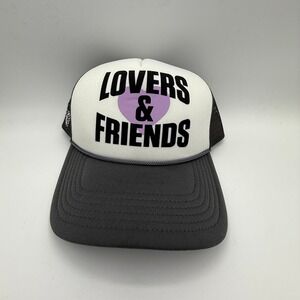 Lovers & Friends Trucker Hat Gray White Dice Embroidered Snapback Cap